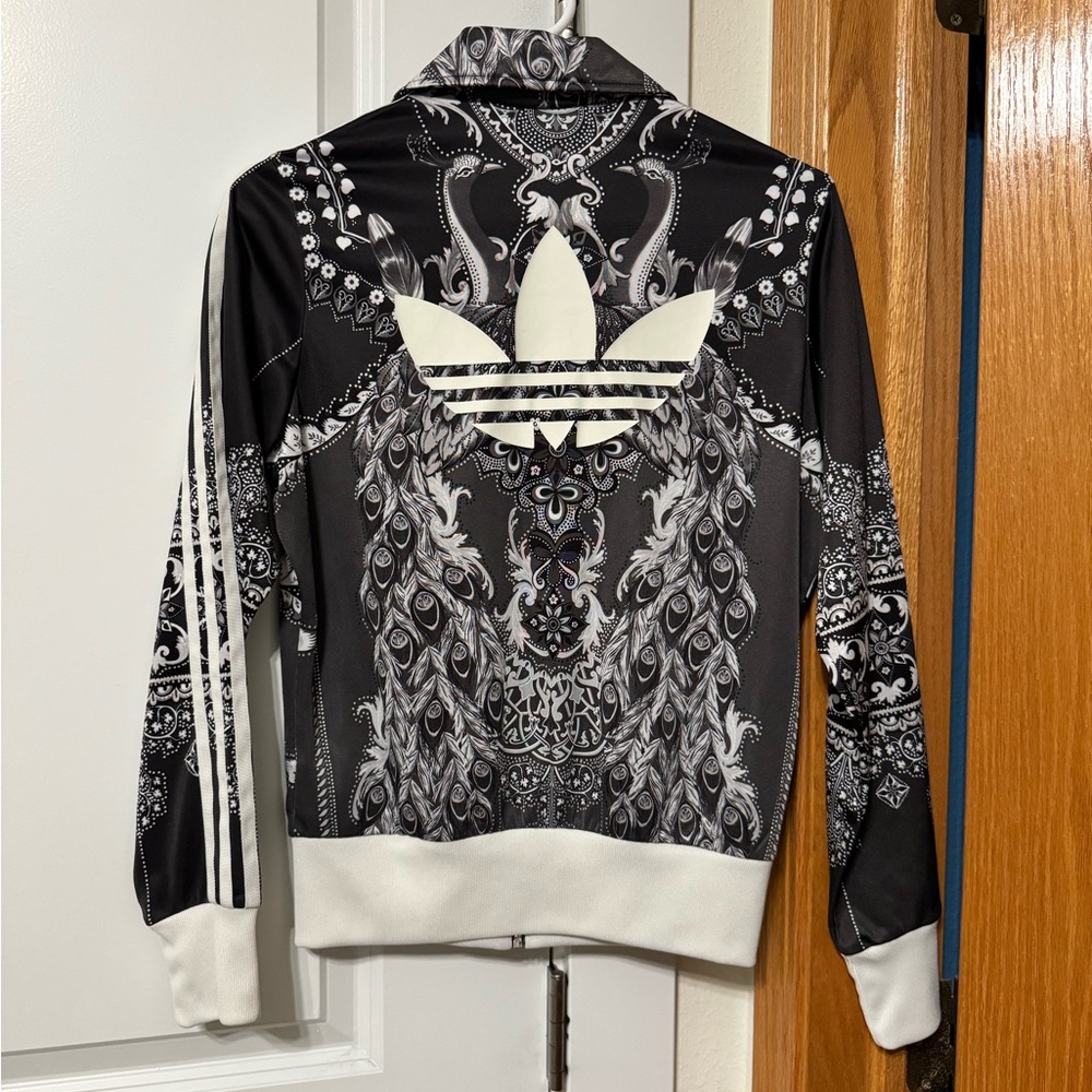 Adidas Originals Rare Peacock Grey/Black/White Track Jacket size small